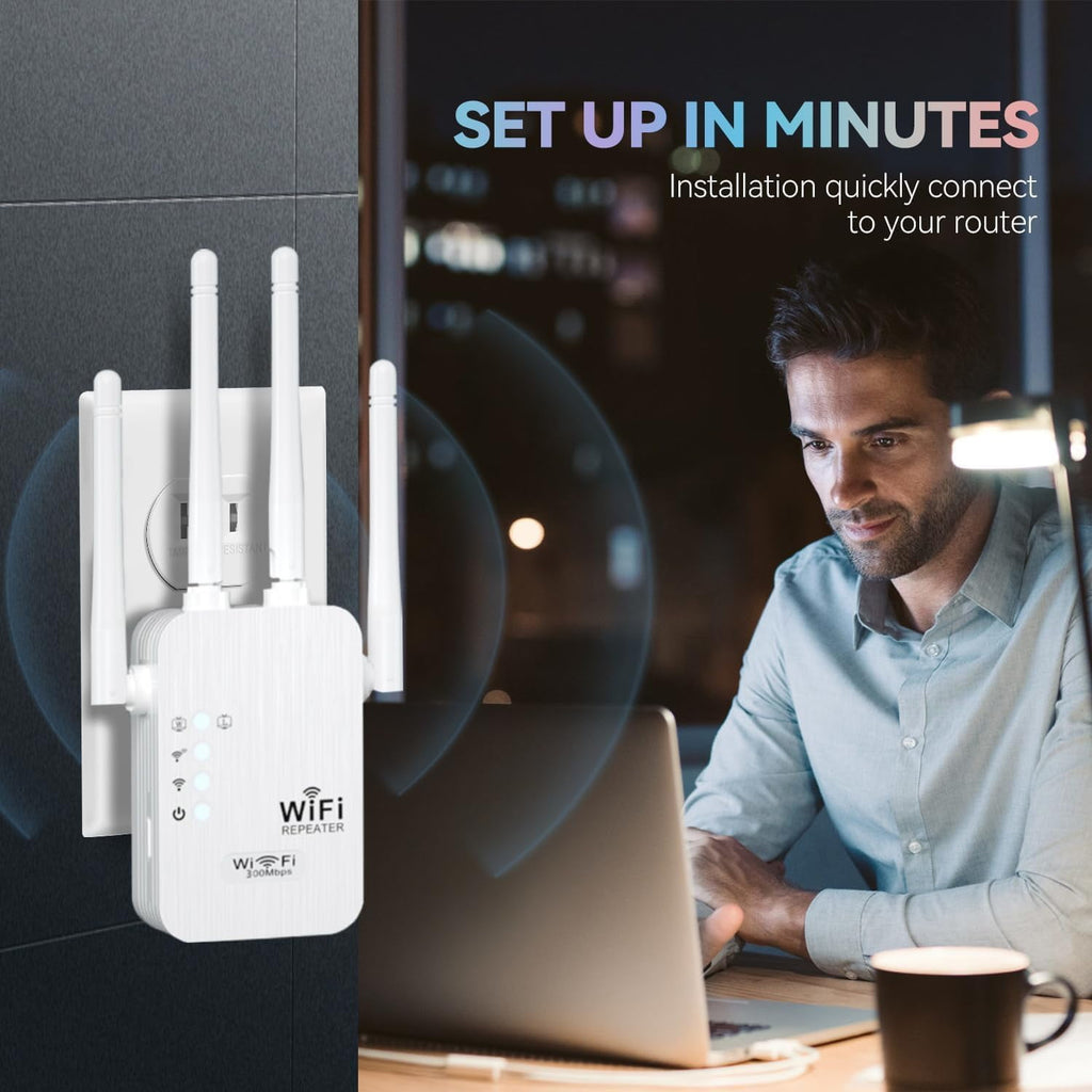 Transform Your Home WiFi Experience with the 2024 Release Signal Booster - Unmatched Range of 9277 Sq. Ft, Perfect for Streaming and Gaming!